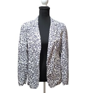 Rachel Zoe Animal Print Open Front Blazer Size M